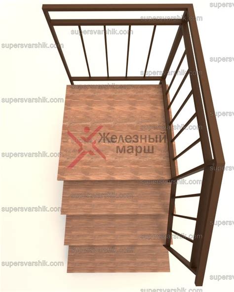 Лестница из металла на крыльцо и ступени из дерева