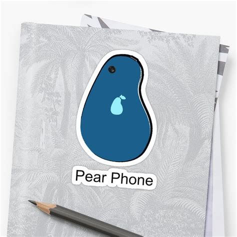 "Pear Phone" Stickers by Noveltee Shirts | Redbubble