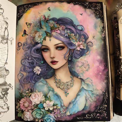 Lexica - Shabby chic dreamy mist pastel junk journals Shabby chic full