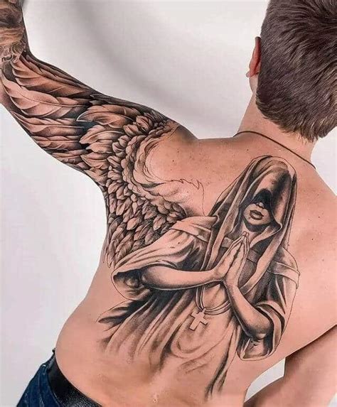 Heavenly Ink: 18 Guardian Angel Tattoo Ideas for Men - Stylendesigns