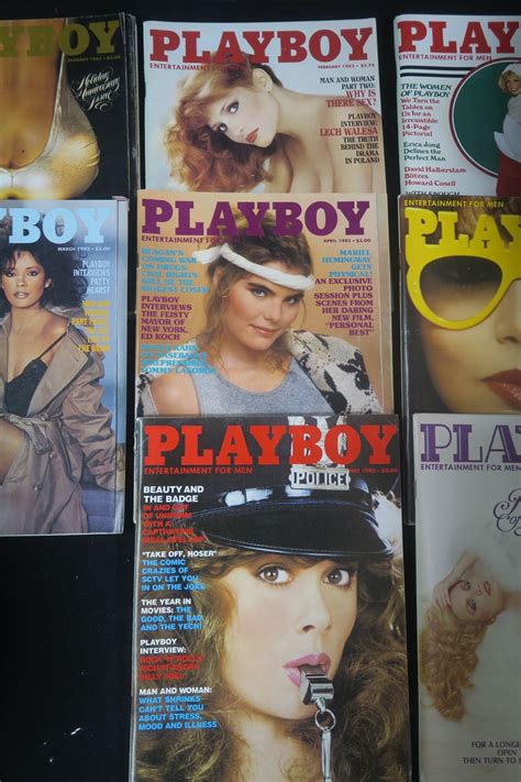 Collection of Playboy Magazines from 1982