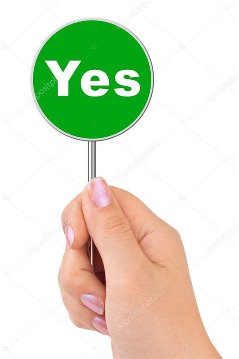 Yes sign in hand — Stock Photo © Violin #4954827