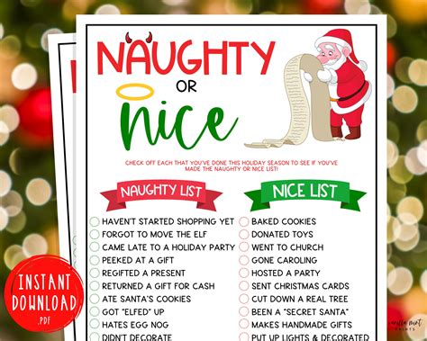 Christmas Naughty or Nice Game | Fun Xmas Games | Santa's List