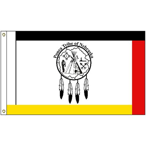 3' x 5' Ponca of Nebraska Tribe Flag w/ Heading & Grommets