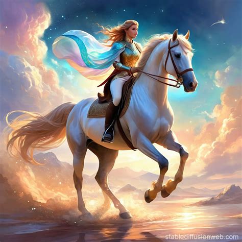 horse riding  human stable diffusion