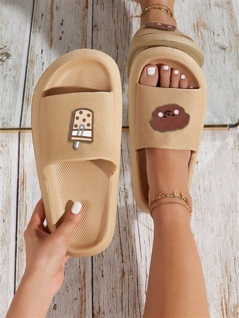 Cartoon Graphic Wide Fit Slides | SHEIN USA | Shoes heels classy, Girly ...