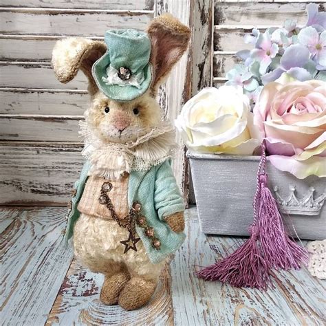Белый кролик 🐰🌟🍀из кучерявой вискозы Шульте.Сделан на заказ. | Teddy ...