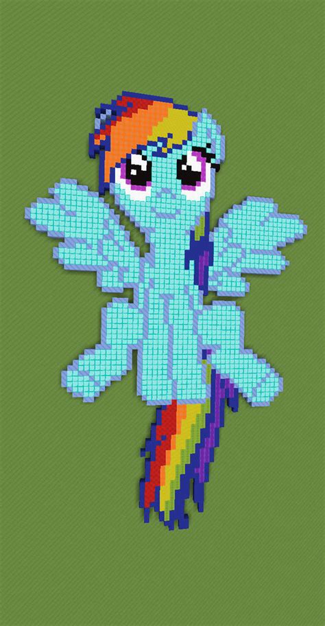 Minecraft pixel art: Rainbow Dash by stonerbrony on DeviantArt