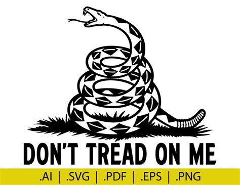Don't Tread on Me Download SVG, .EPS, .AI, .dxf - Etsy