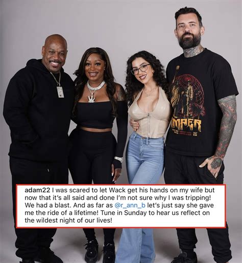 Renny - Adam22 says Wack100 had a “blast” with his wife... | Facebook
