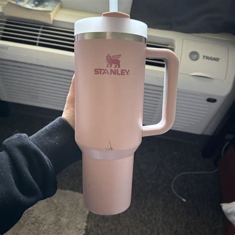 Pink stanley cup 40oz. Scratch on the front - Depop