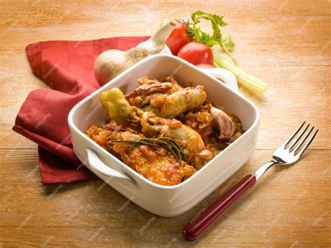 premium photo chicken cacciatora italian traditional recipe
