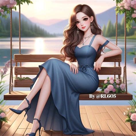 rl gadis animasi gambar