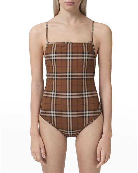 Burberry Delia Check One-Piece Swimsuit | Neiman Marcus