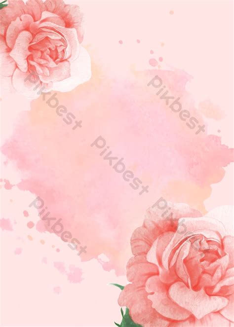 Pink Floral Watercolor Background Backgrounds | PSD Free Download - Pikbest