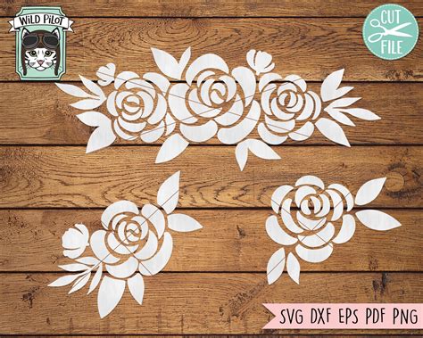 Flower SVG Files Flower Cut Svg Flower Cut File Floral Svg | Etsy