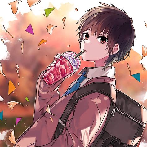 cute anime boy drinking by F1Zombiekillers on DeviantArt | Cute anime ...