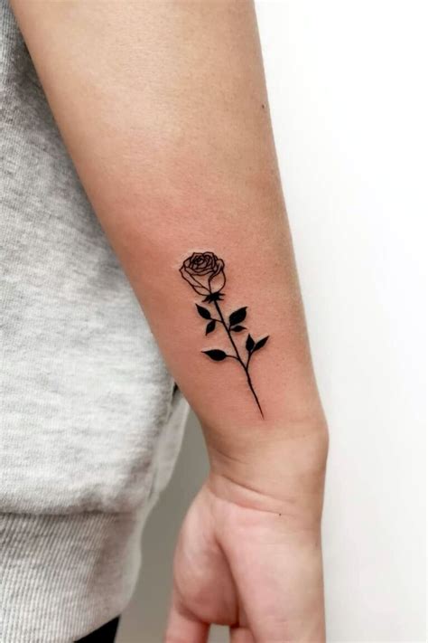Top 10 Small Black Rose Tattoo Ideas