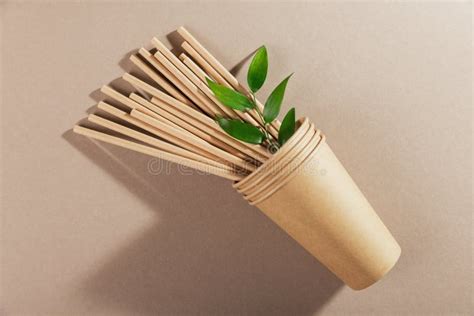 Eco-friendly Disposable Utensils Made of Bamboo Wood and Paper Stock Photo - Image of cutlery ...