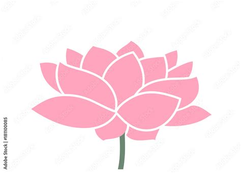 Lotus flower. Logo. Isolated lotus on white background Stock Vector ...