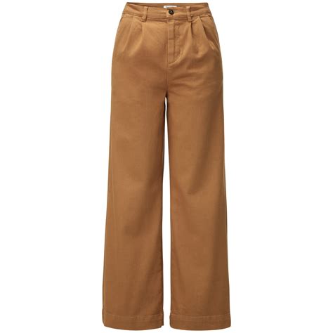 Ladies pleated trousers, Ochre | Manufactum