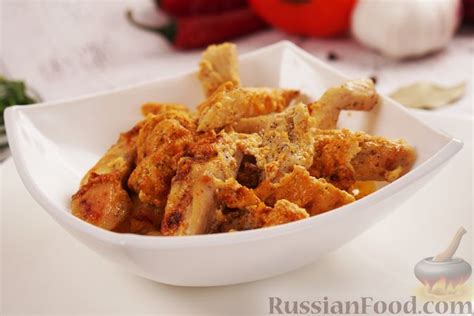 Рецепт: Куриное филе, запечённое в молочно-сметанном соусе на ...