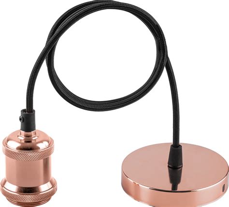 Купить Ретро патрон со шнуром Feron LH128 230V Цвет: медь с черным ...