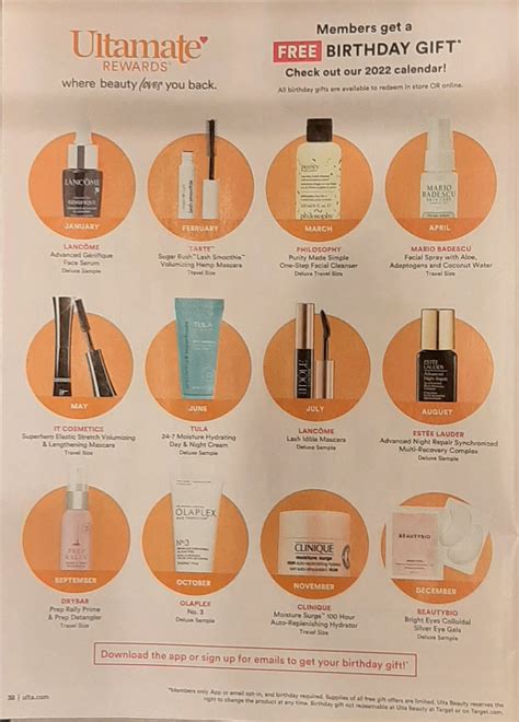 Ulta, 2022 Birthday Gift Calendar : r/MUAontheCheap
