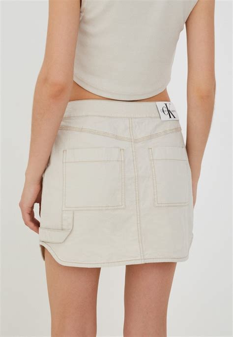 Юбка Calvin Klein Jeans, цвет: бежевый, RTLACT002401 — купить в ...