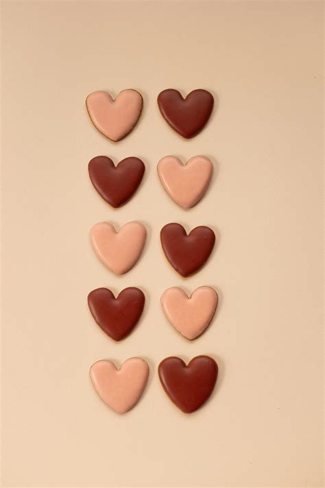 Set of heart shaped cookies · Free Stock Photo