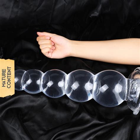 38cm14.96clear Huge Long Knotted Dildo Giant Monster Dildos Sex Toy