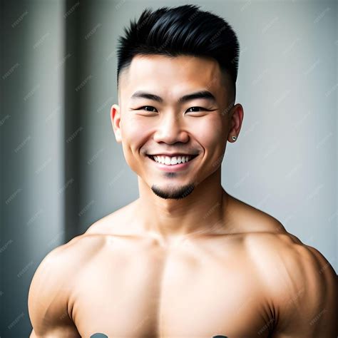 Premium Photo | Realistic Handsome and Cute Asian Guy with Muscular