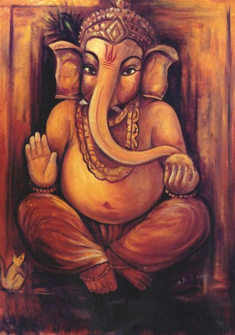 25 Beautiful Paintings Of Lord Ganesha | Painting, Beautiful paintings ...