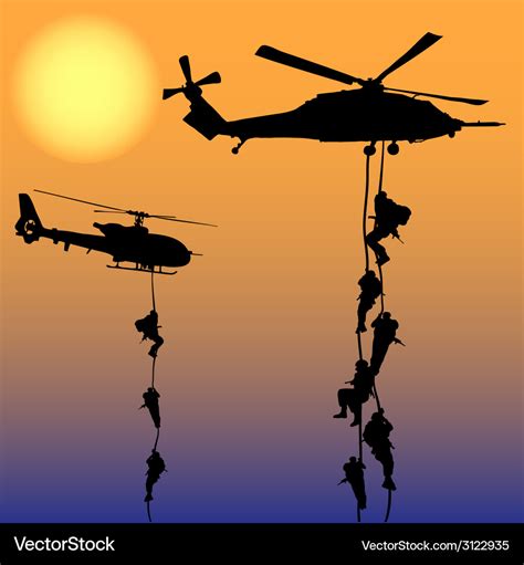 Helicopter landing-1 Royalty Free Vector Image