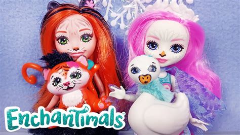 Тензи Тигра и Саффи Лебедь - обзор кукол Энчантималс (Enchantimals ...
