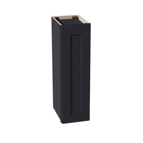 HE-W0930: Ebony Black Shaker 09"W x 30"H 1 Door & 2 Shelves Standard W