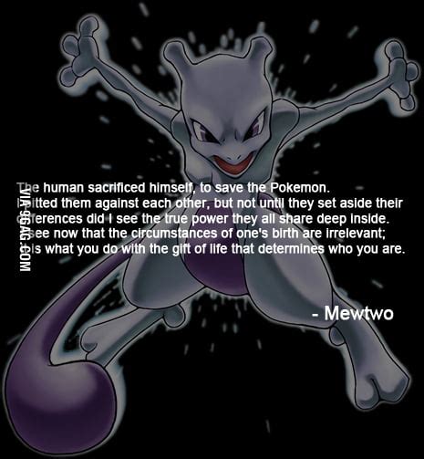 A quote from mewtwo - 9GAG