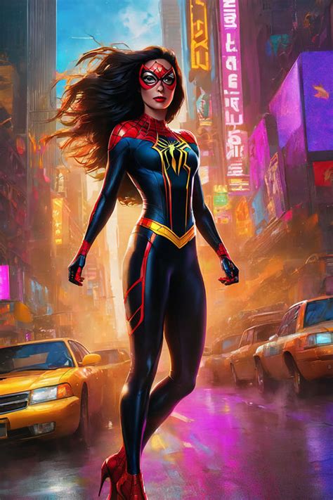 Spider woman Digital art by hechna - Playground