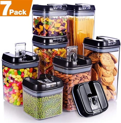 Senbowe [7-Piece] Air-Tight Food Storage Container Set with Durable ...