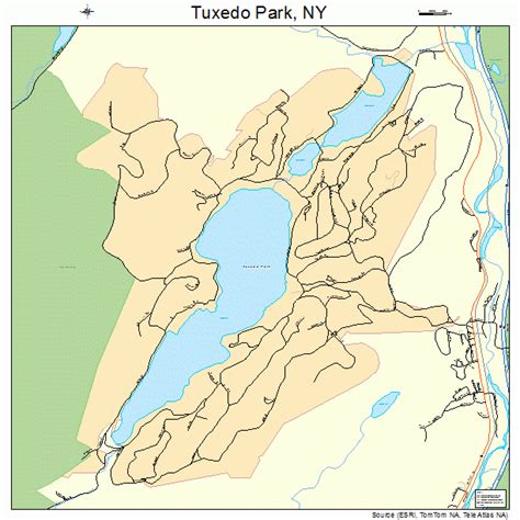 Tuxedo Park New York Street Map 3675803