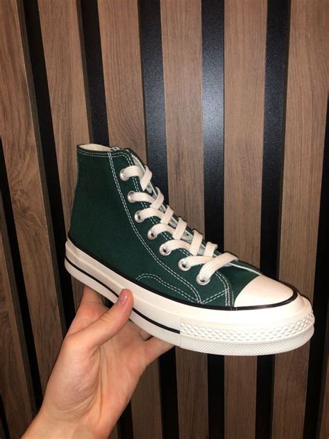 Купить мужские кеды Converse Chuck Taylor 70 High Top тёмно-зеленые ...