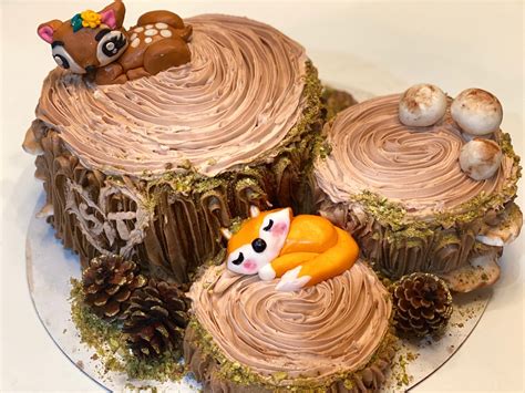 Woodland cake | Woodland cake, Cupcake cakes, Desserts