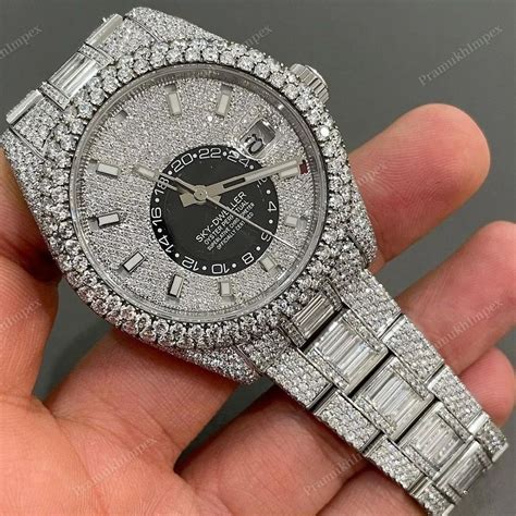 VVS Hand Setting Men Moissanite Diamond Watches, Hip Hop Watch, Luxury ...