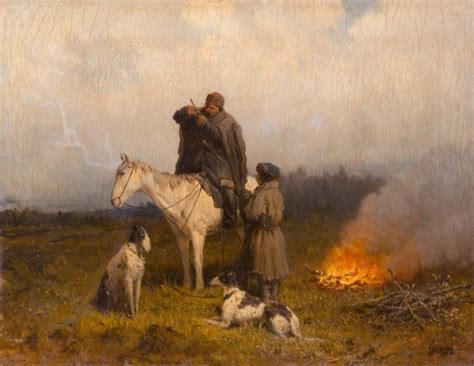 Соколов П. П. У костра - Виртуальный Pусский музей