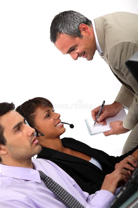 Happy office workers stock photo. Image of conversation - 33216892