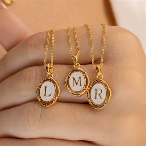 Initial necklace | gold plated necklace – Ladywithcraft