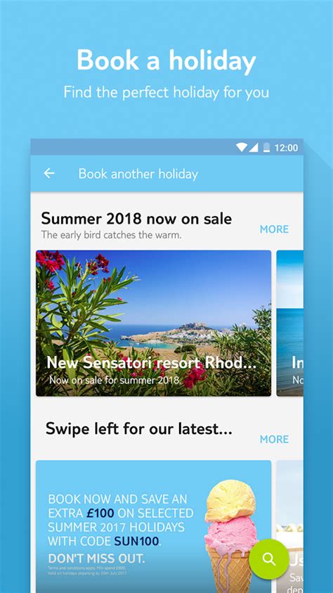 thomson holiday packages flight deals offers android apps