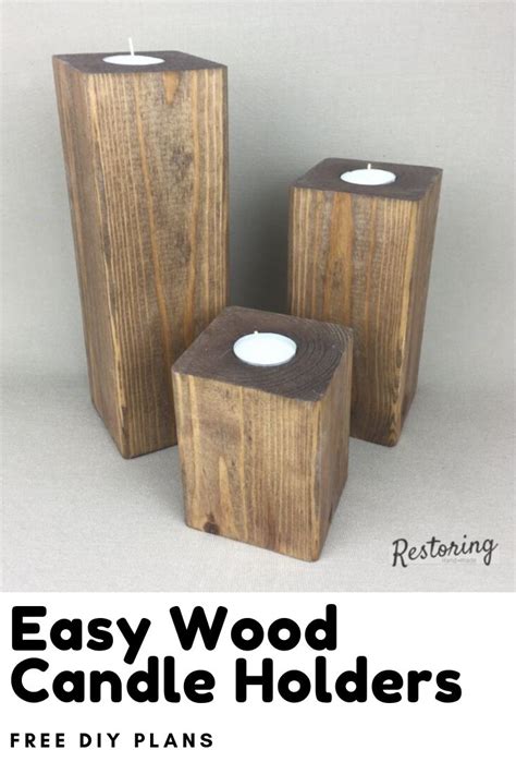 Easy DIY Wood Candle Holders for Home Decor | Ahşap işleme, Ahşap, Dekor