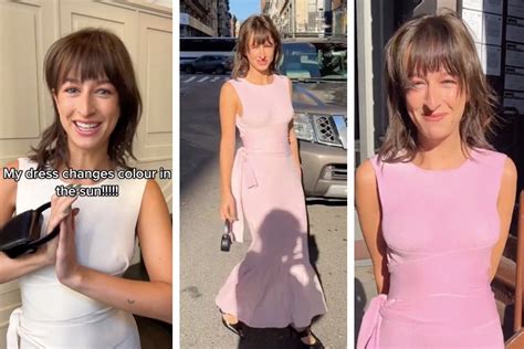 Color-Changing Dress Goes From White to Pink in the Sun