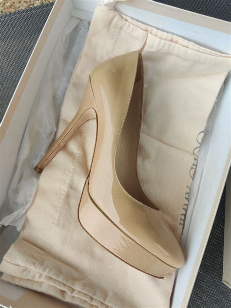 Jimmy Choo Nude Cosmic Platform Patent Leather High H… - Gem